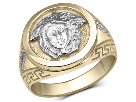 bague versace 10k|BAGUE 10K VERSACE 2 TONS .